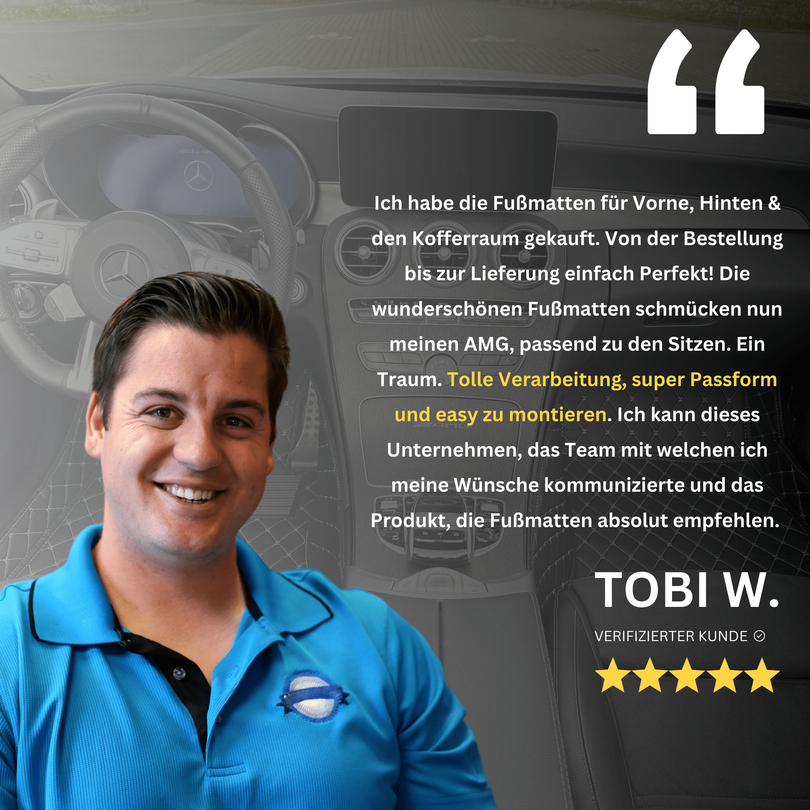 Maßgefertigte 5-Schicht-Fahrzeugmatten