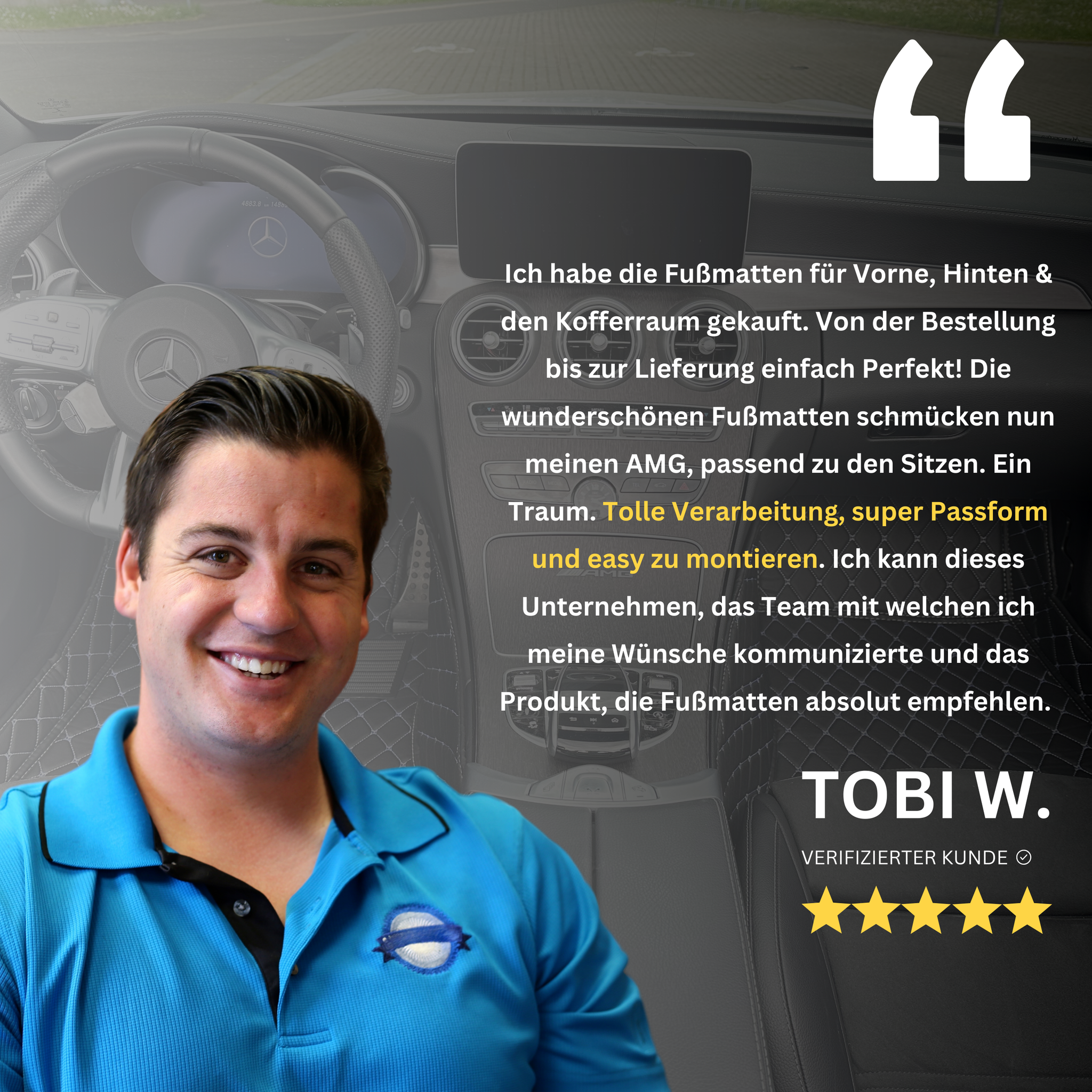 Maßgeschneiderte Fahrzeugmatten